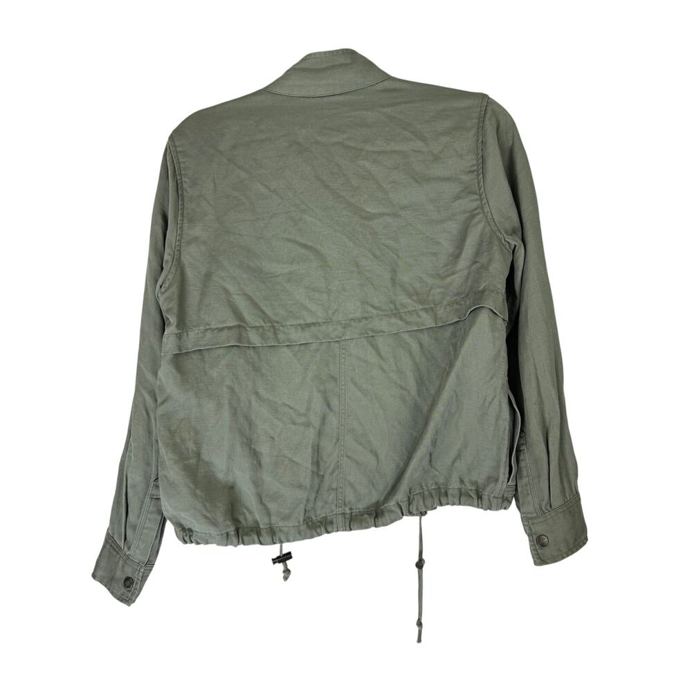 Rails Collins Sage Green Utility Linen Blend Long Sleeves Fall Jacket Size XS - Picture 4 of 10
